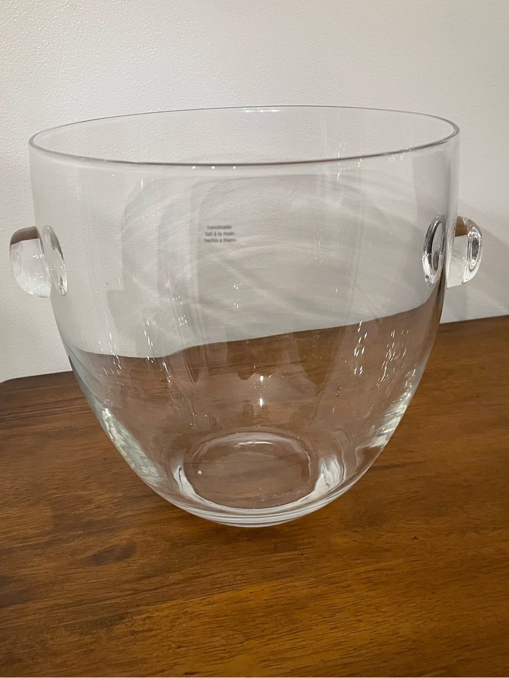 Glass ice bucket